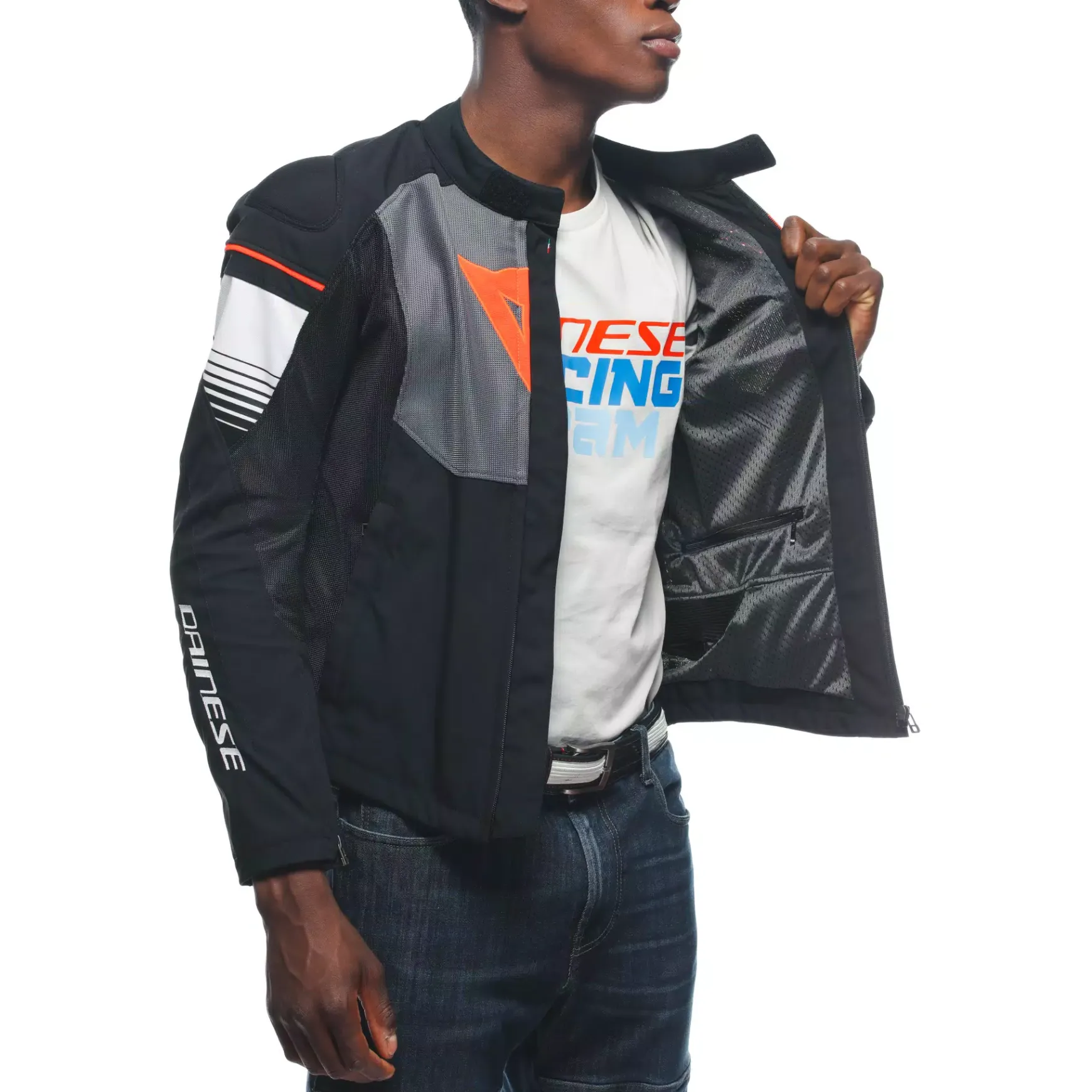 Dainese AIR FAST TEX JACKET BLACK/GRAY/WHITE