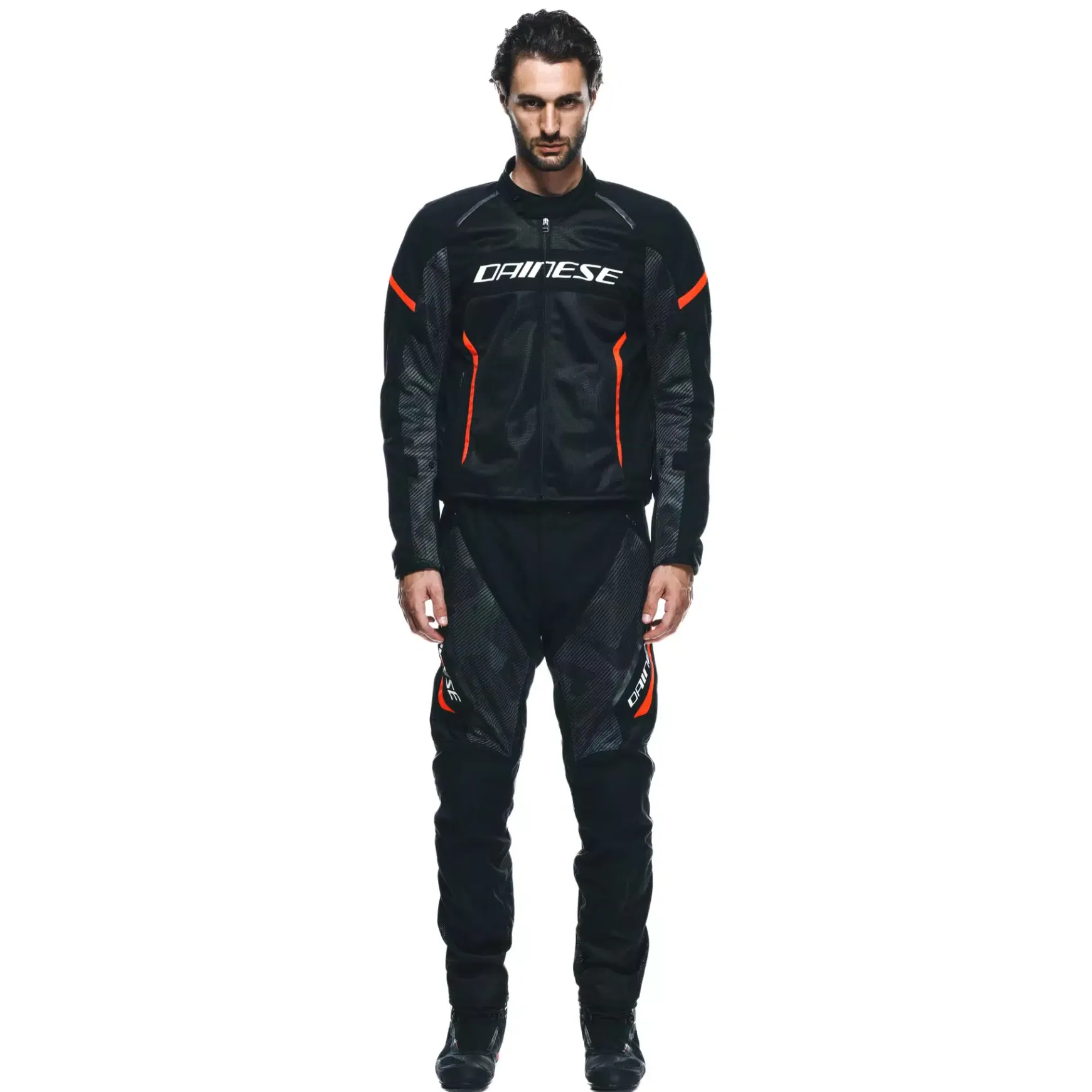 Dainese AIR FRAME 3 TEX JACKET BLACK/BLACK/RED-FLUO