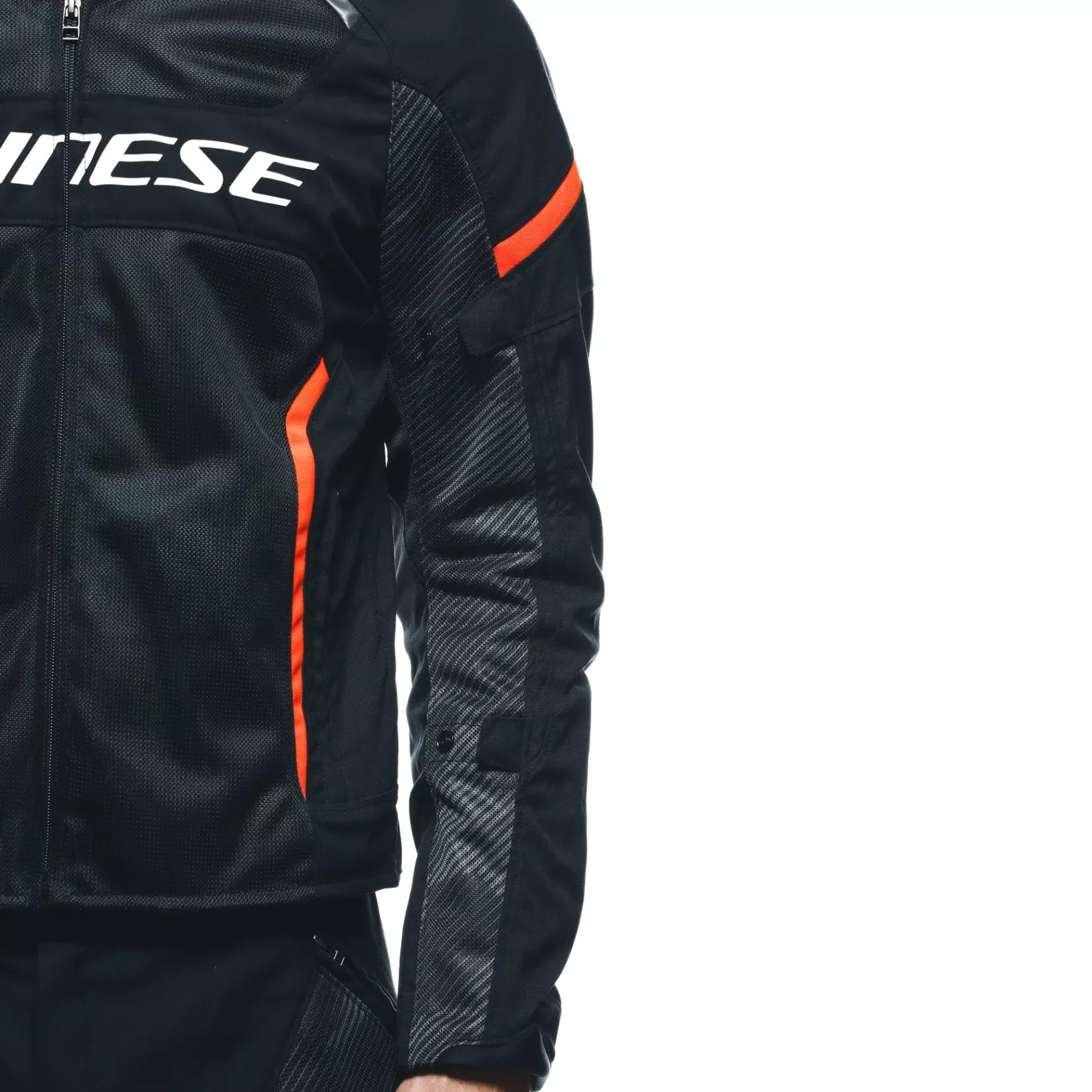 Dainese AIR FRAME 3 TEX JACKET BLACK/BLACK/RED-FLUO