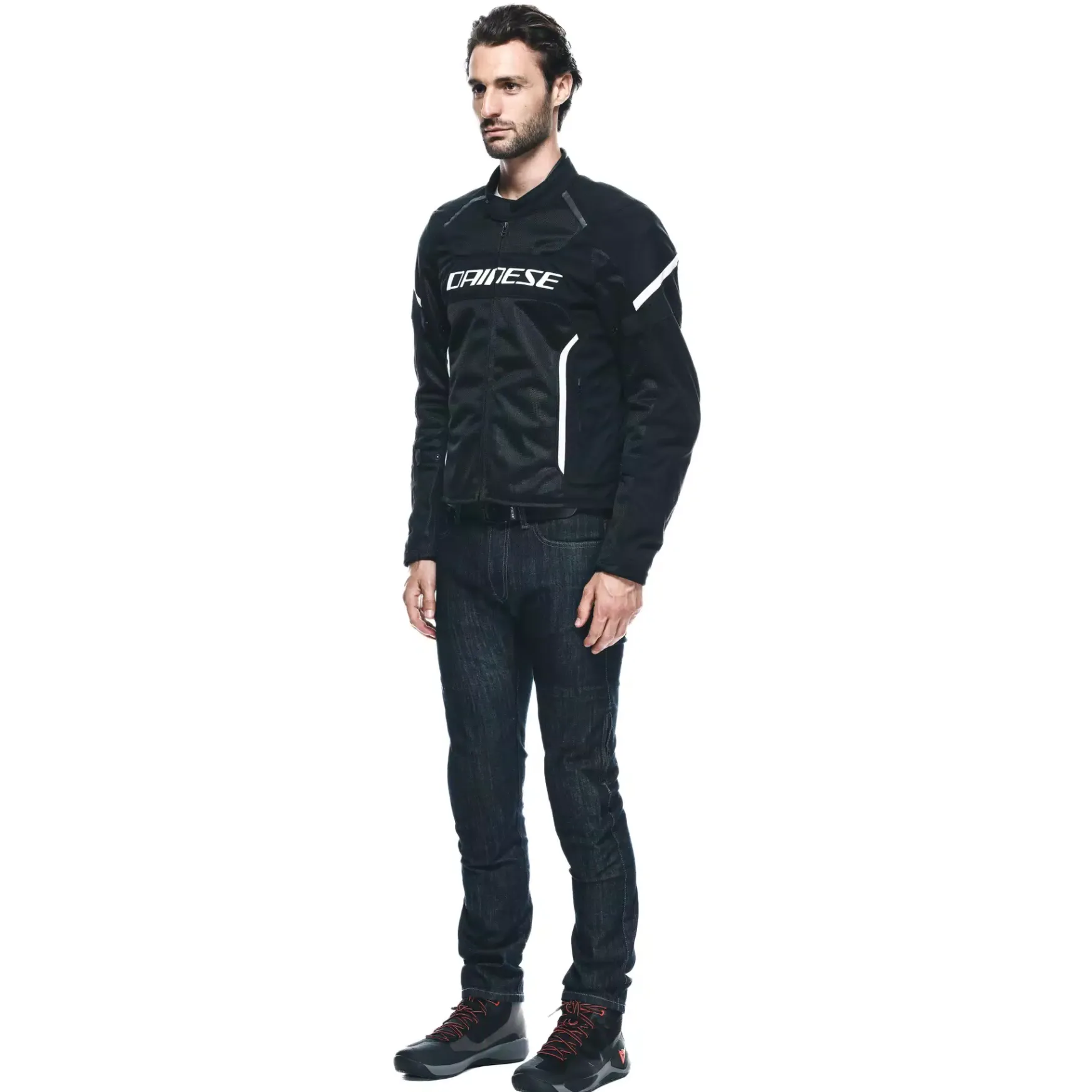 Dainese AIR FRAME 3 TEX JACKET BLACK/BLACK/WHITE Sale