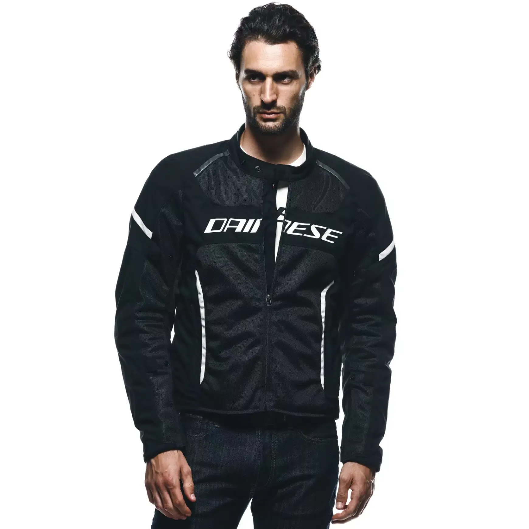 Dainese AIR FRAME 3 TEX JACKET BLACK/BLACK/WHITE Sale