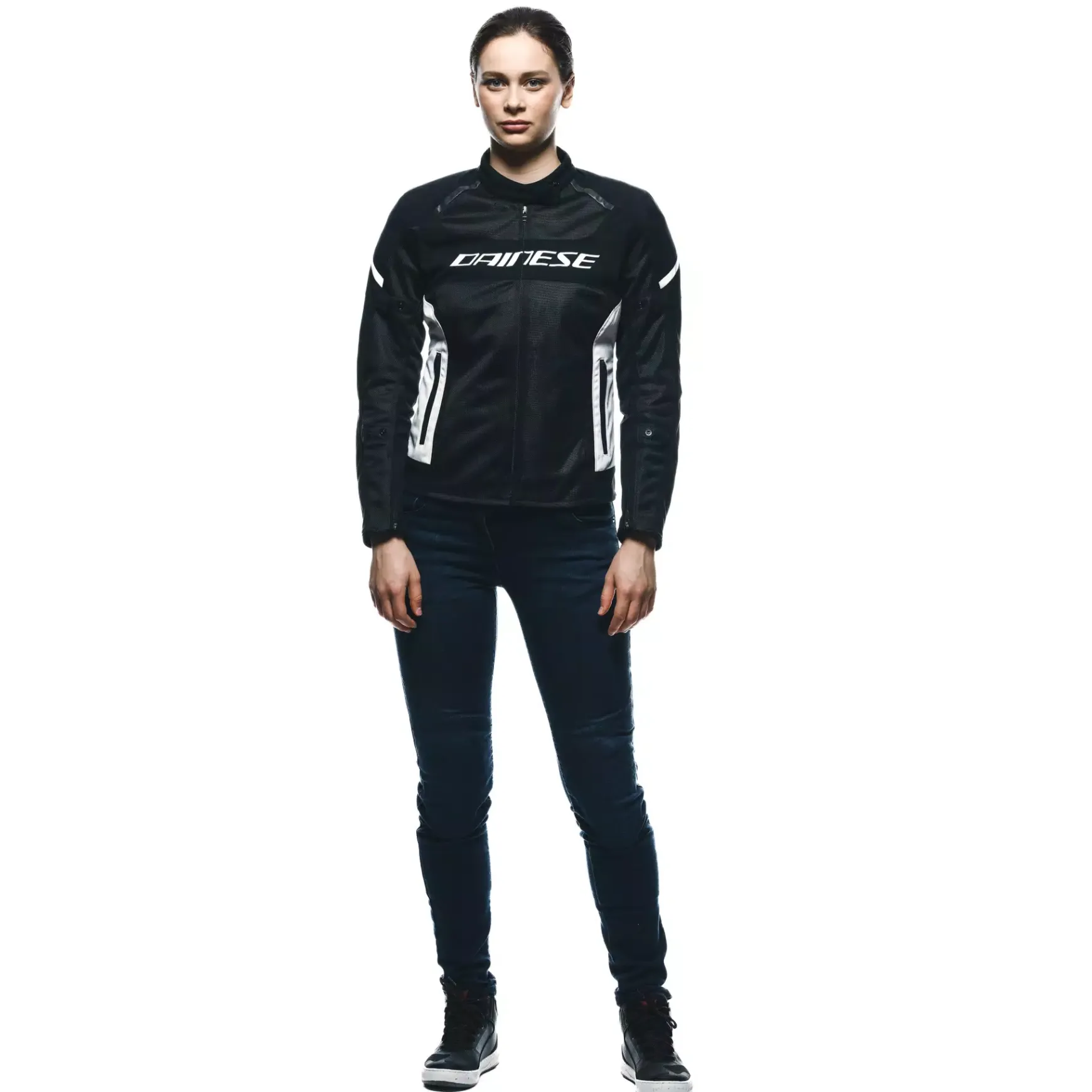 Dainese AIR FRAME 3 TEX JACKET WMN BLACK/WHITE/WHITE Hot