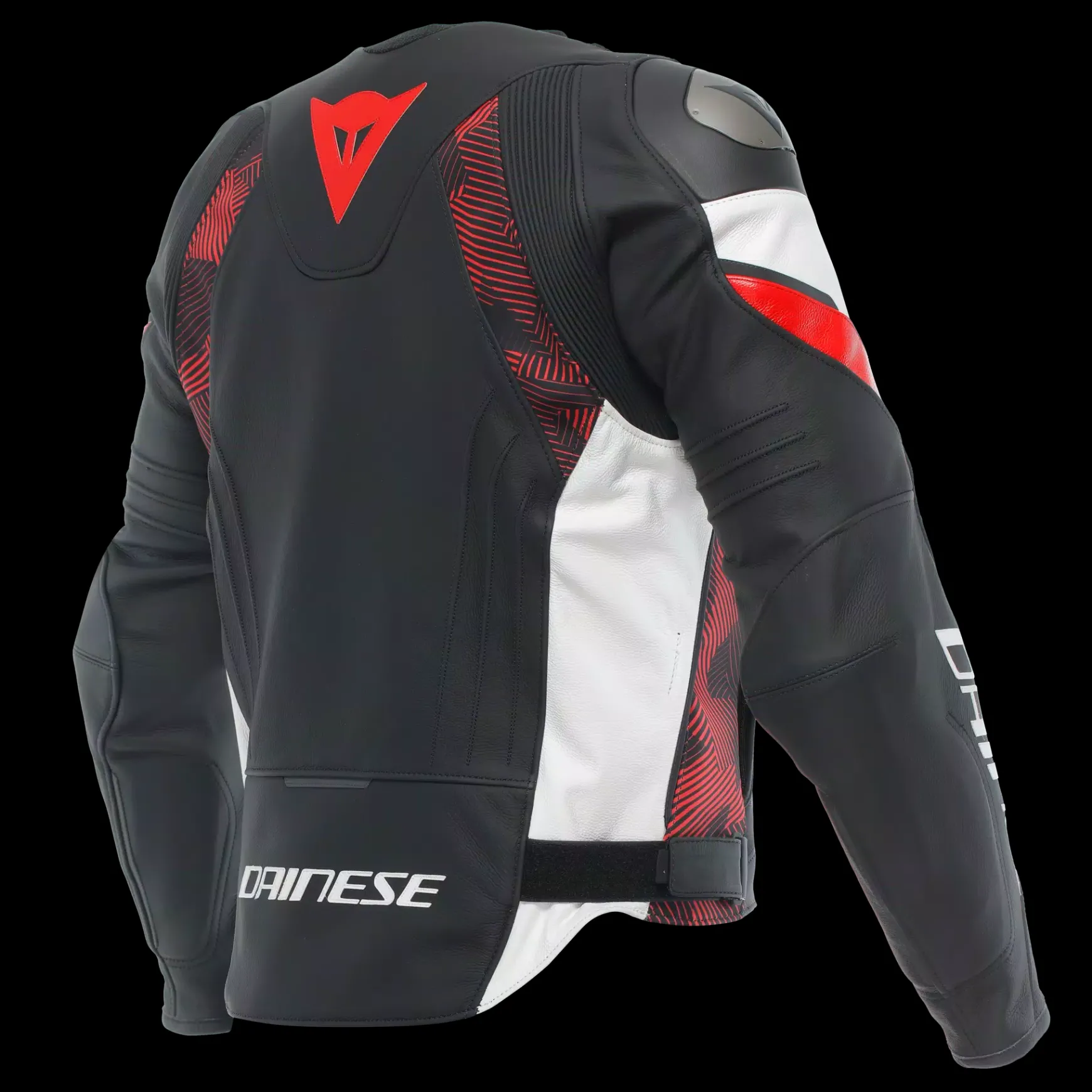 Dainese AVRO 5 LEATHER JACKET BLACK/RED-LAVA/WHITE Outlet