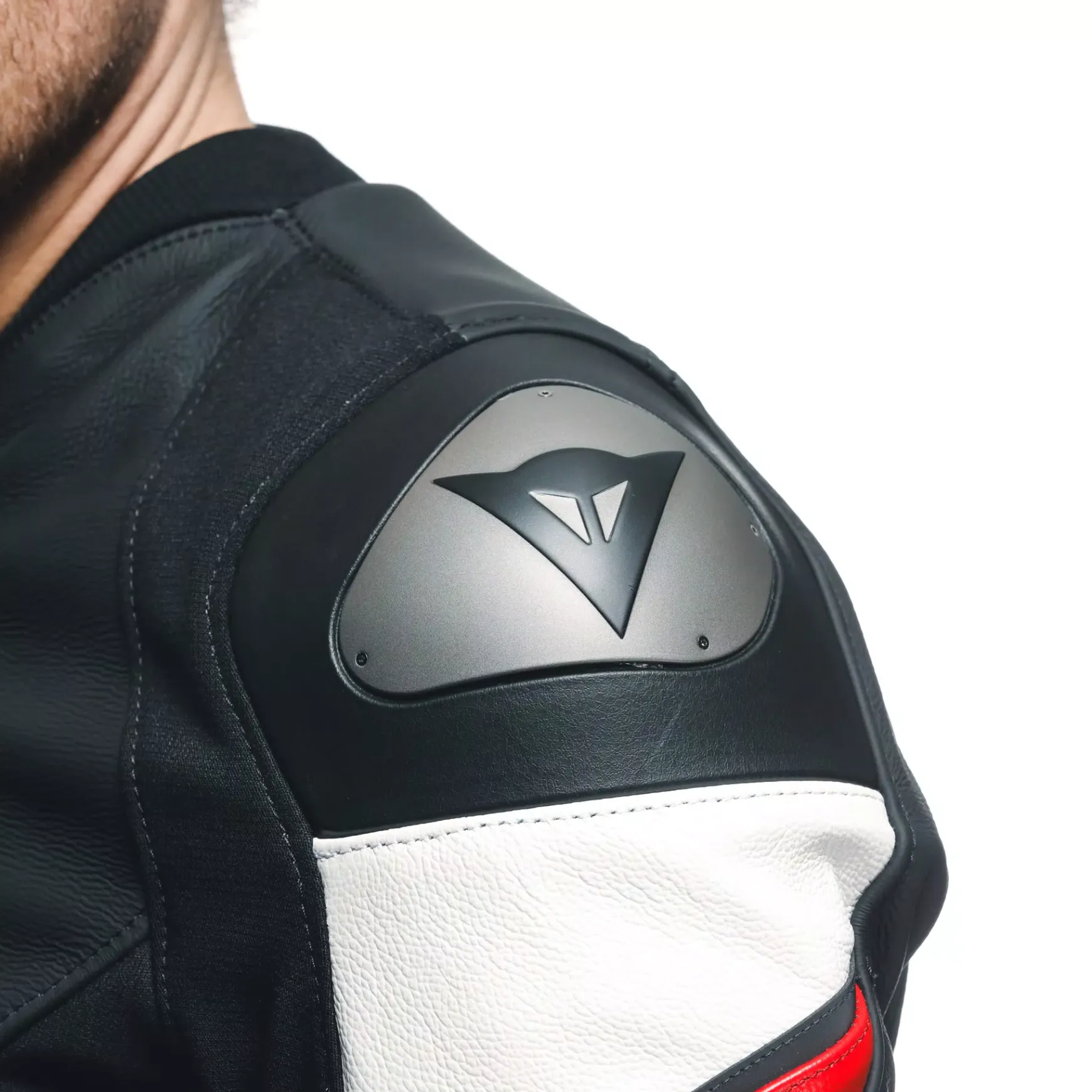 Dainese AVRO 5 LEATHER JACKET BLACK/RED-LAVA/WHITE Outlet