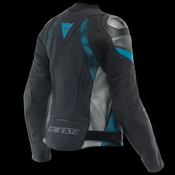 Dainese AVRO 5 LEATHER JACKET WMN BLACK/TEAL/ANTHRACITE Hot