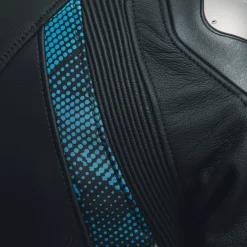 Dainese AVRO 5 LEATHER JACKET WMN BLACK/TEAL/ANTHRACITE Hot