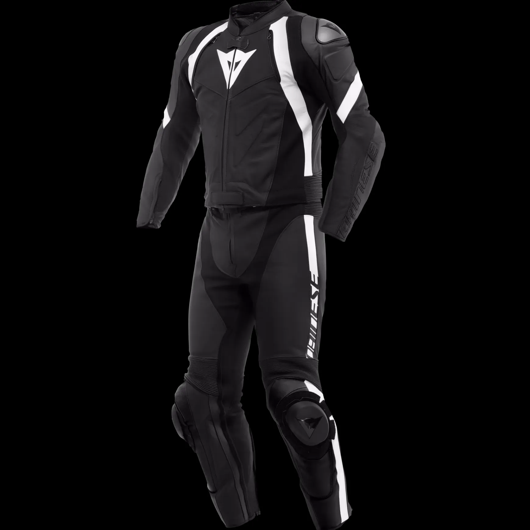 Dainese AVRO 4 LEATHER 2PCS SUIT BLACK-MATT/BLACK-MATT/WHITE Online