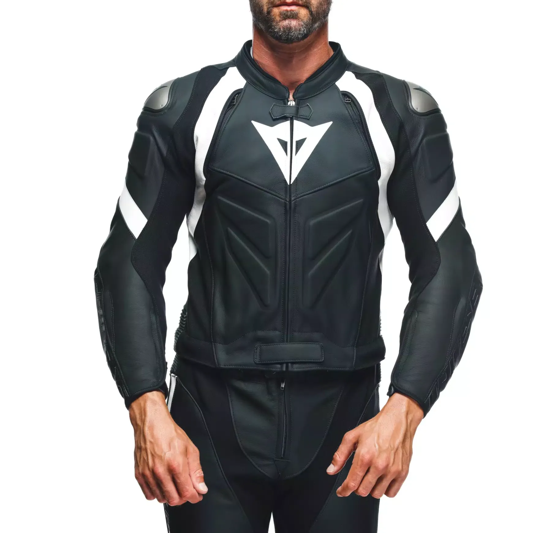 Dainese AVRO 4 LEATHER 2PCS SUIT BLACK-MATT/BLACK-MATT/WHITE Online