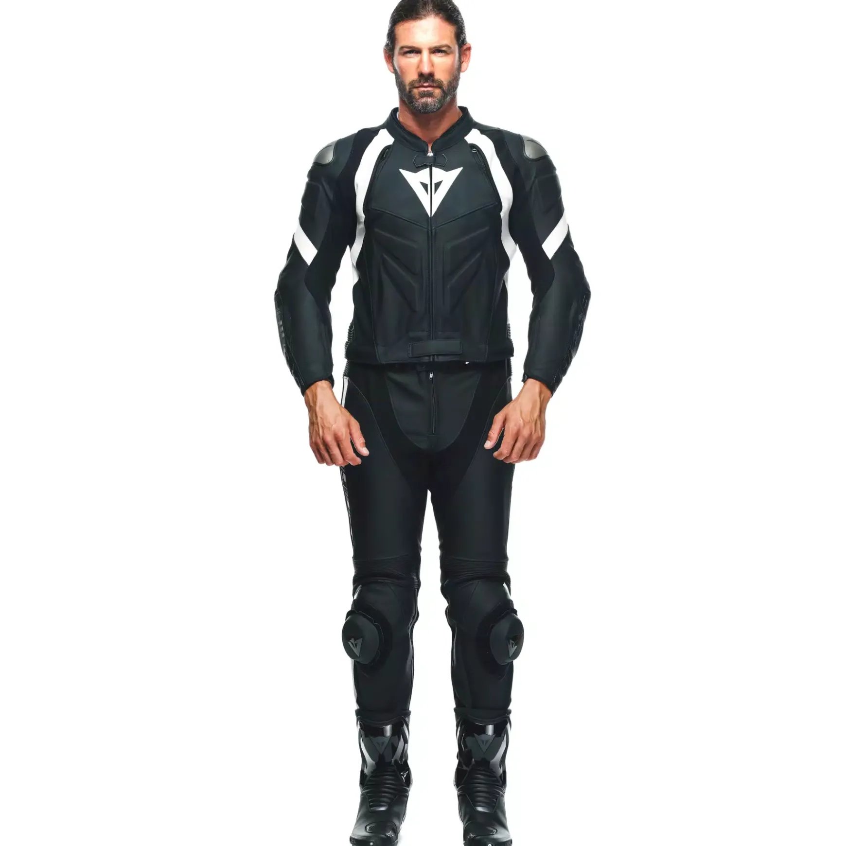 Dainese AVRO 4 LEATHER 2PCS SUIT BLACK-MATT/BLACK-MATT/WHITE Online
