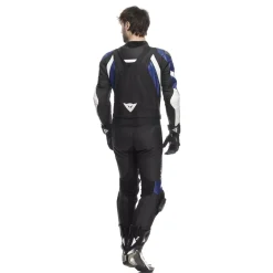 Dainese AVRO 4 LEATHER 2PCS SUIT BLACK/WHITE/BLUE Discount