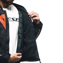 Dainese AVRO 5 TEX JACKET BLACK/RED-FLUO/WHITE