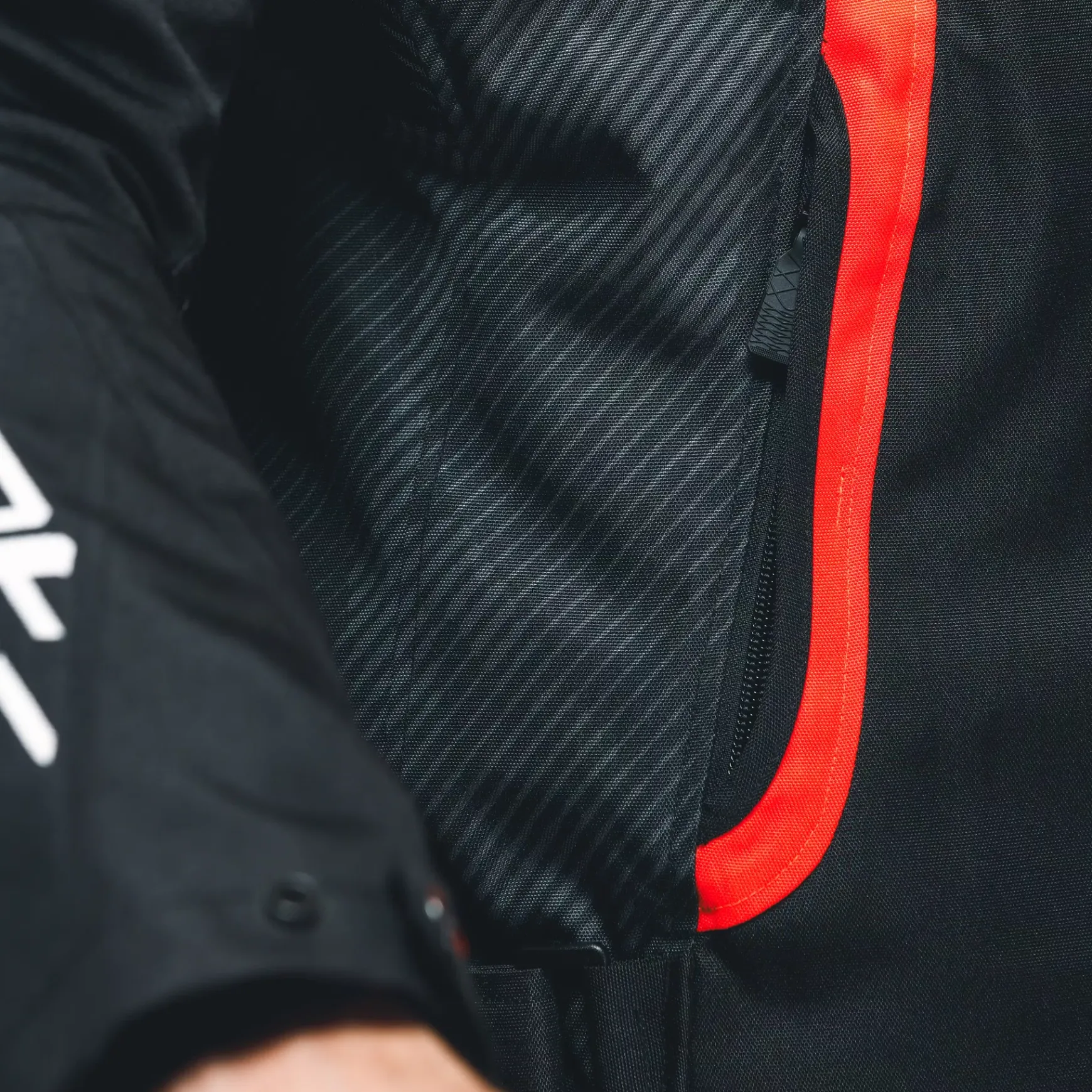 Dainese AVRO 5 TEX JACKET BLACK/RED-FLUO/WHITE