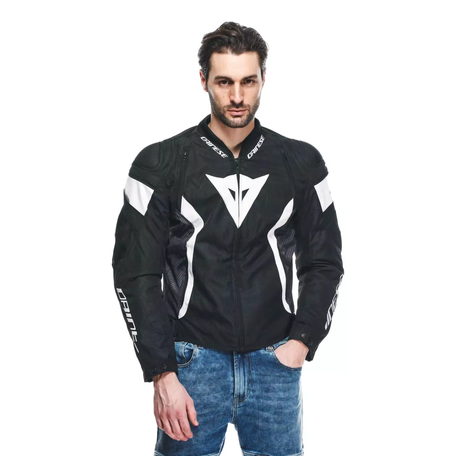 Dainese AVRO 5 TEX JACKET BLACK/WHITE/BLACK Sale