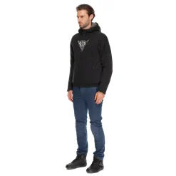 Dainese BOVISA - MOTORRAD-HOODIE MIT PROTEKTOREN HERREN BLACK/WHITE Online