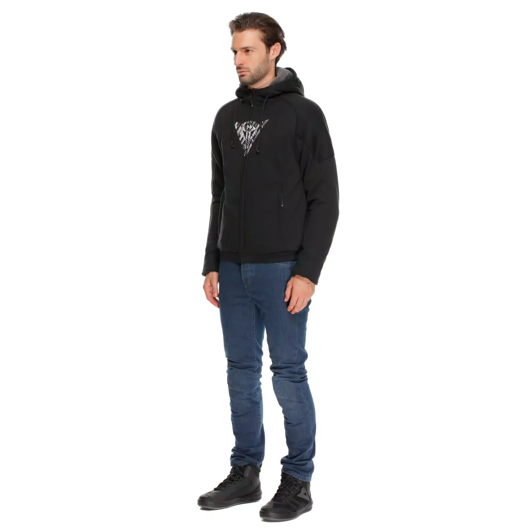 Dainese BOVISA - MOTORRAD-HOODIE MIT PROTEKTOREN HERREN BLACK/WHITE Online
