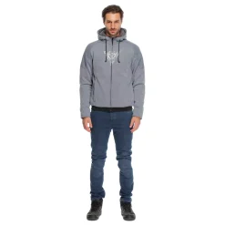 Dainese BOVISA - MOTORRAD-HOODIE MIT PROTEKTOREN HERREN GREY-MELANGE/BLACK Outlet