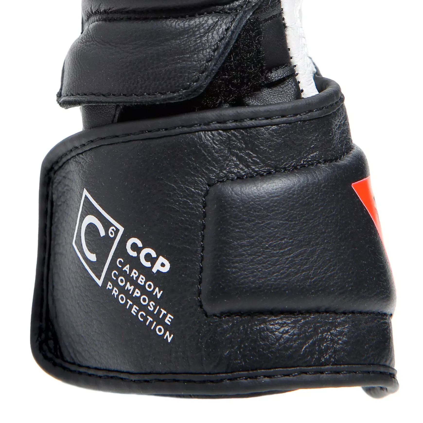 Dainese CARBON 4 LONG LADY LEATHER GLOVES BLACK/WHITE/FLUO-RED Sale