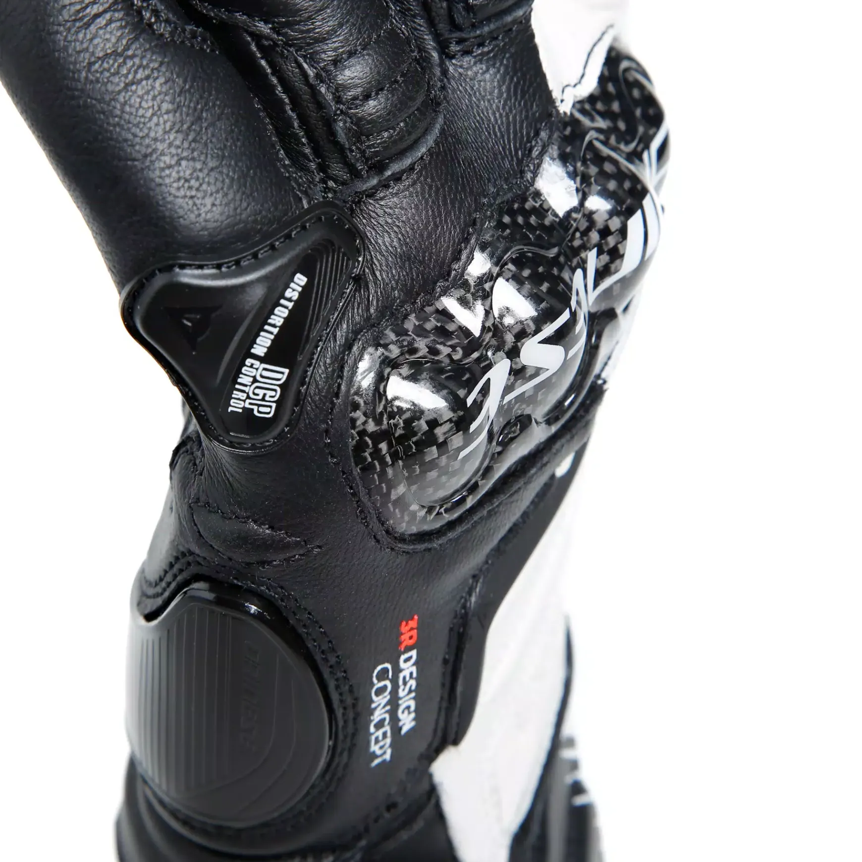 Dainese CARBON 4 LONG LADY LEATHER GLOVES BLACK/WHITE/FLUO-RED Sale