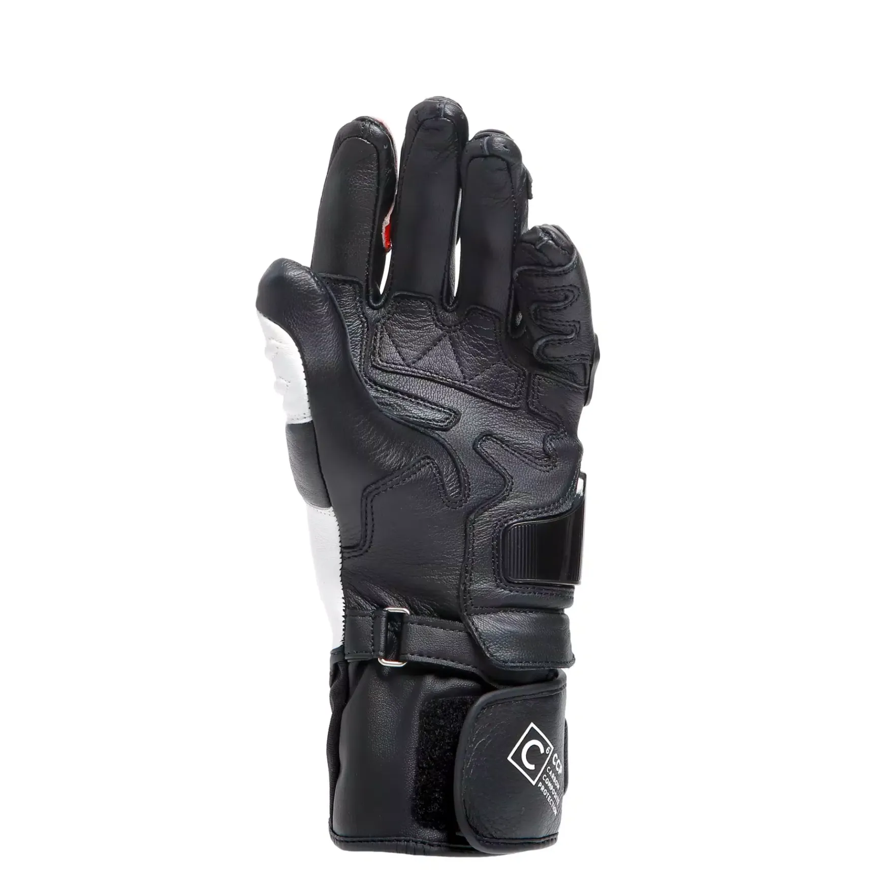 Dainese CARBON 4 LONG LADY LEATHER GLOVES BLACK/WHITE/FLUO-RED Sale
