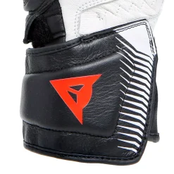 Dainese CARBON 4 LONG LADY LEATHER GLOVES BLACK/WHITE/FLUO-RED Sale