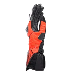 Dainese CARBON 4 LONG LEATHER GLOVES BLACK/FLUO-RED/WHITE Discount