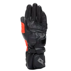 Dainese CARBON 4 LONG LEATHER GLOVES BLACK/FLUO-RED/WHITE Discount