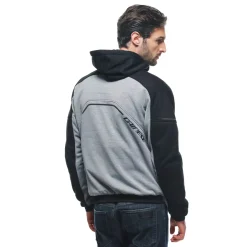 Dainese DAEMON-X SAFETY HOODIE FULL ZIP MELANGE-GRAY/BLACK/RED-FLUO Discount