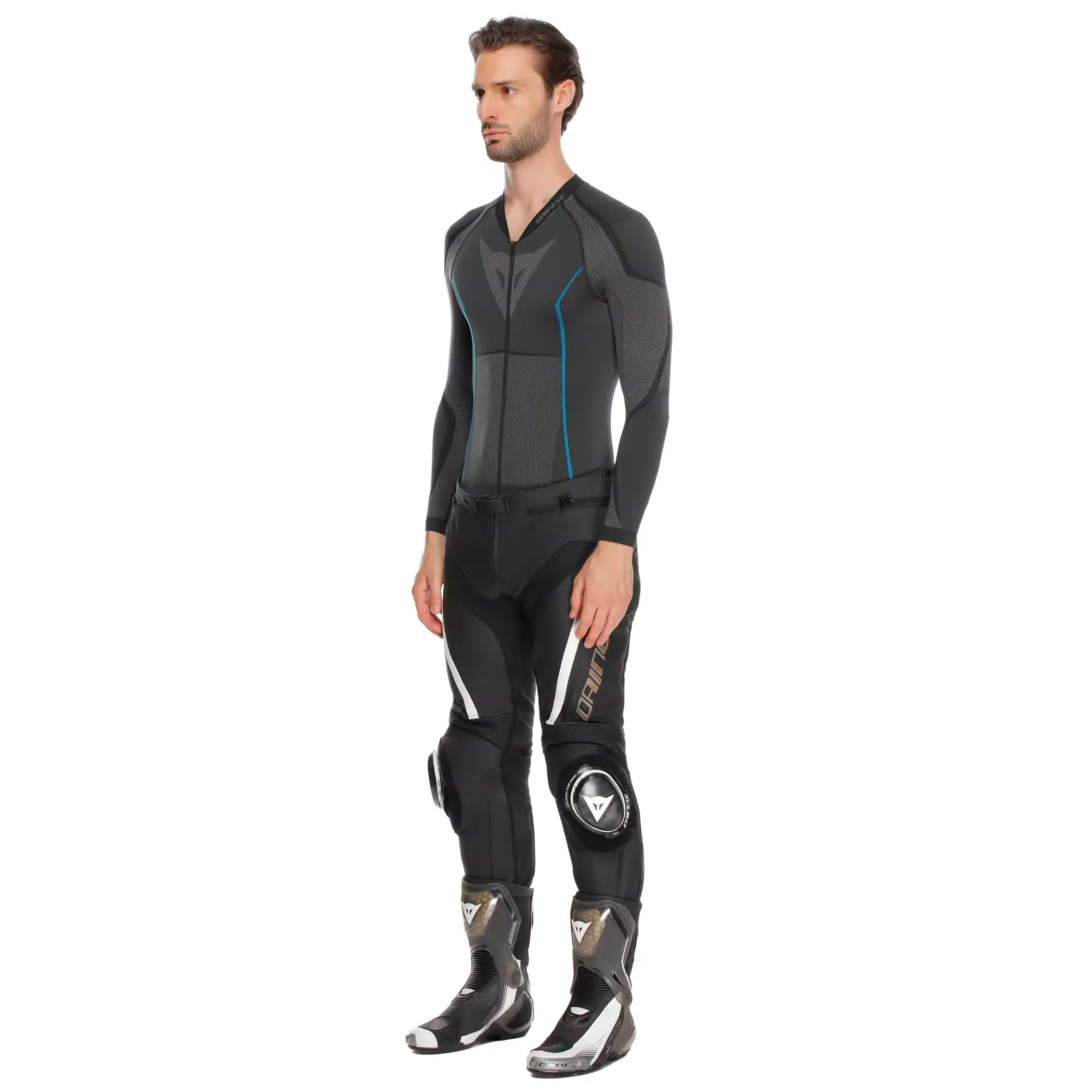 Dainese DELTA 4 - MOTORRADHOSE AUS LEDER HERREN BLACK/TIBETAN PLATINUM/WHITE Online