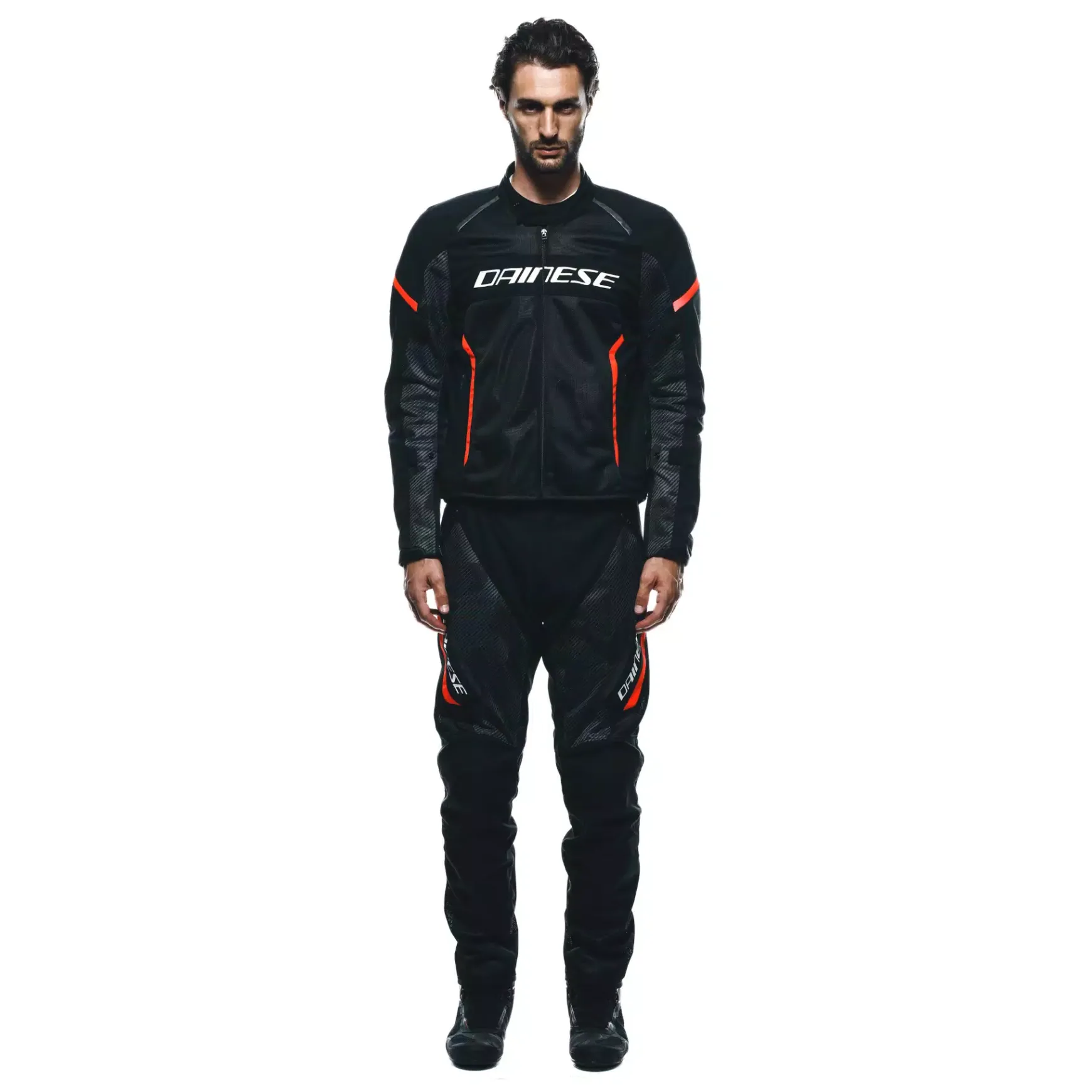 Dainese DRAKE 2 SUPER AIR TEX PANTS BLACK/ANTHRACITE/RED-FLUO Discount