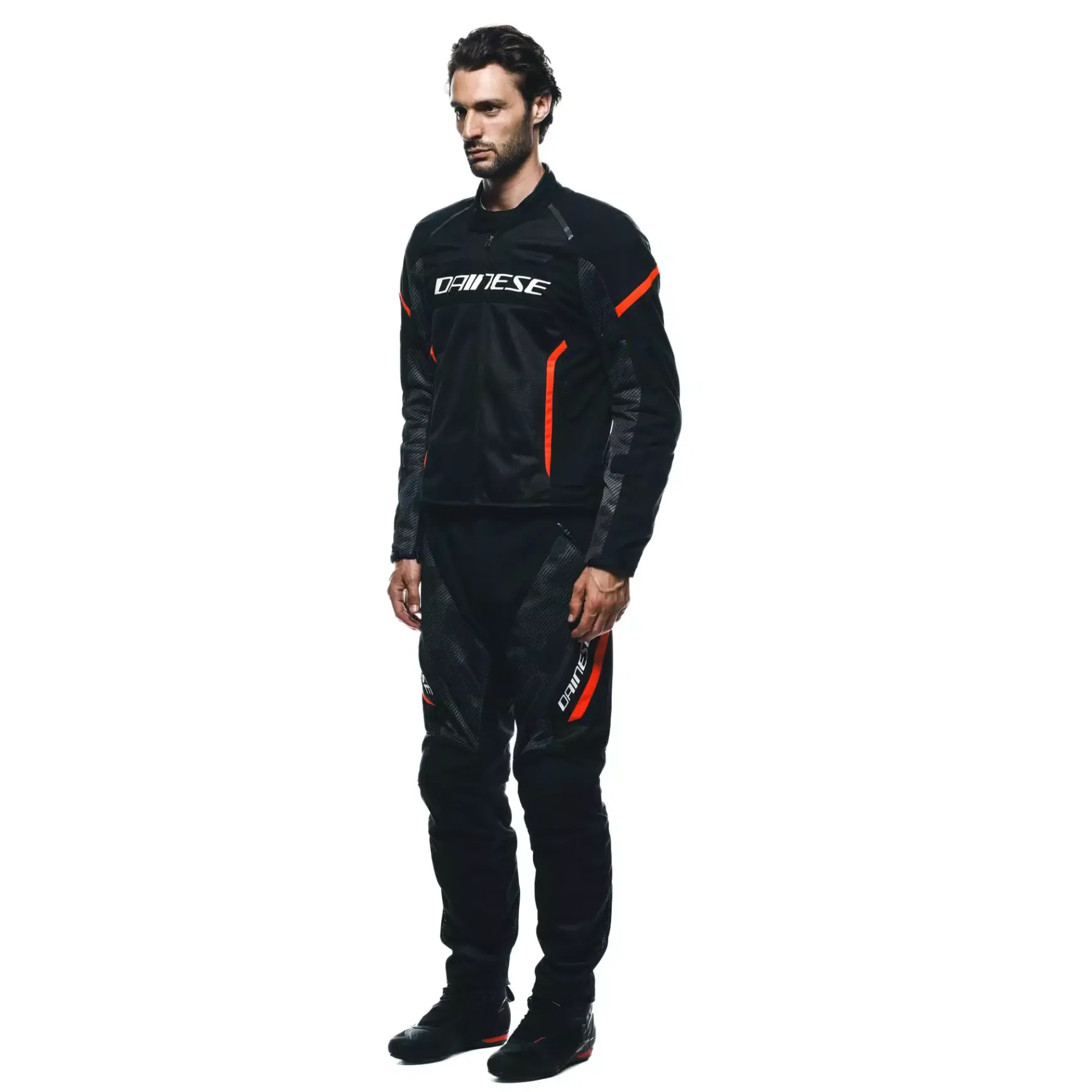 Dainese DRAKE 2 SUPER AIR TEX PANTS BLACK/ANTHRACITE/RED-FLUO Discount