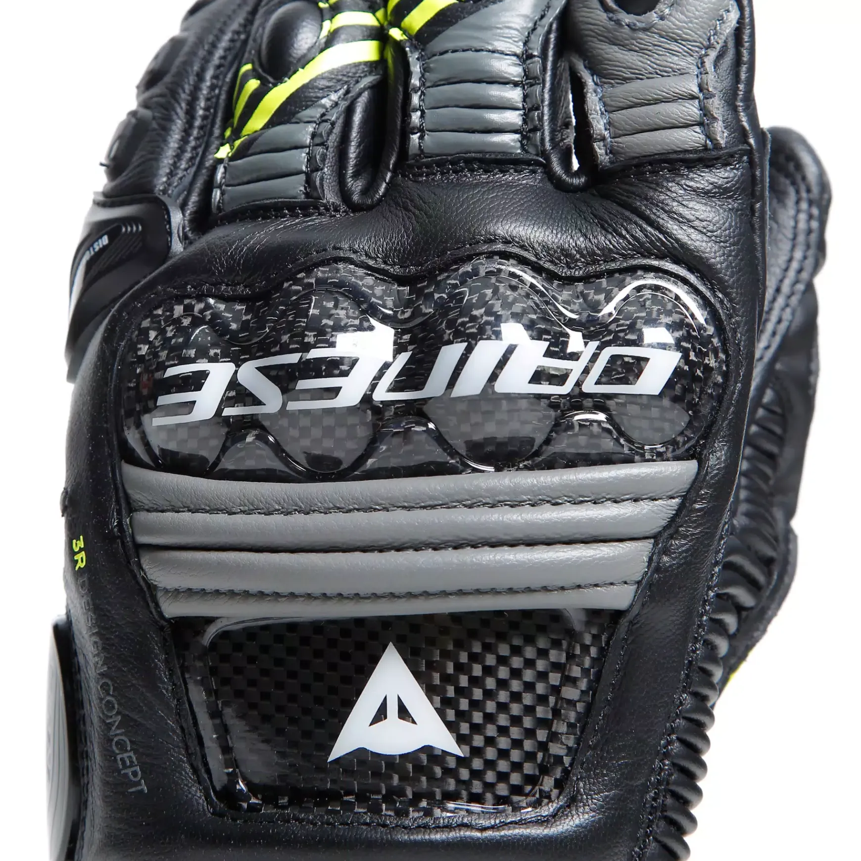 Dainese DRUID 4 LEATHER GLOVES BLACK/CHARCOAL-GRAY/FLUO-YELLOW Best