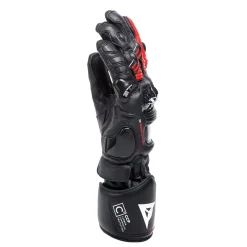 Dainese DRUID 4 LEATHER GLOVES BLACK/LAVA-RED/WHITE Clearance