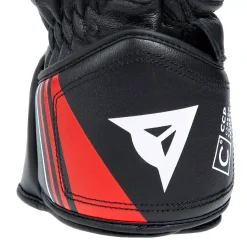 Dainese DRUID 4 LEATHER GLOVES BLACK/LAVA-RED/WHITE Clearance