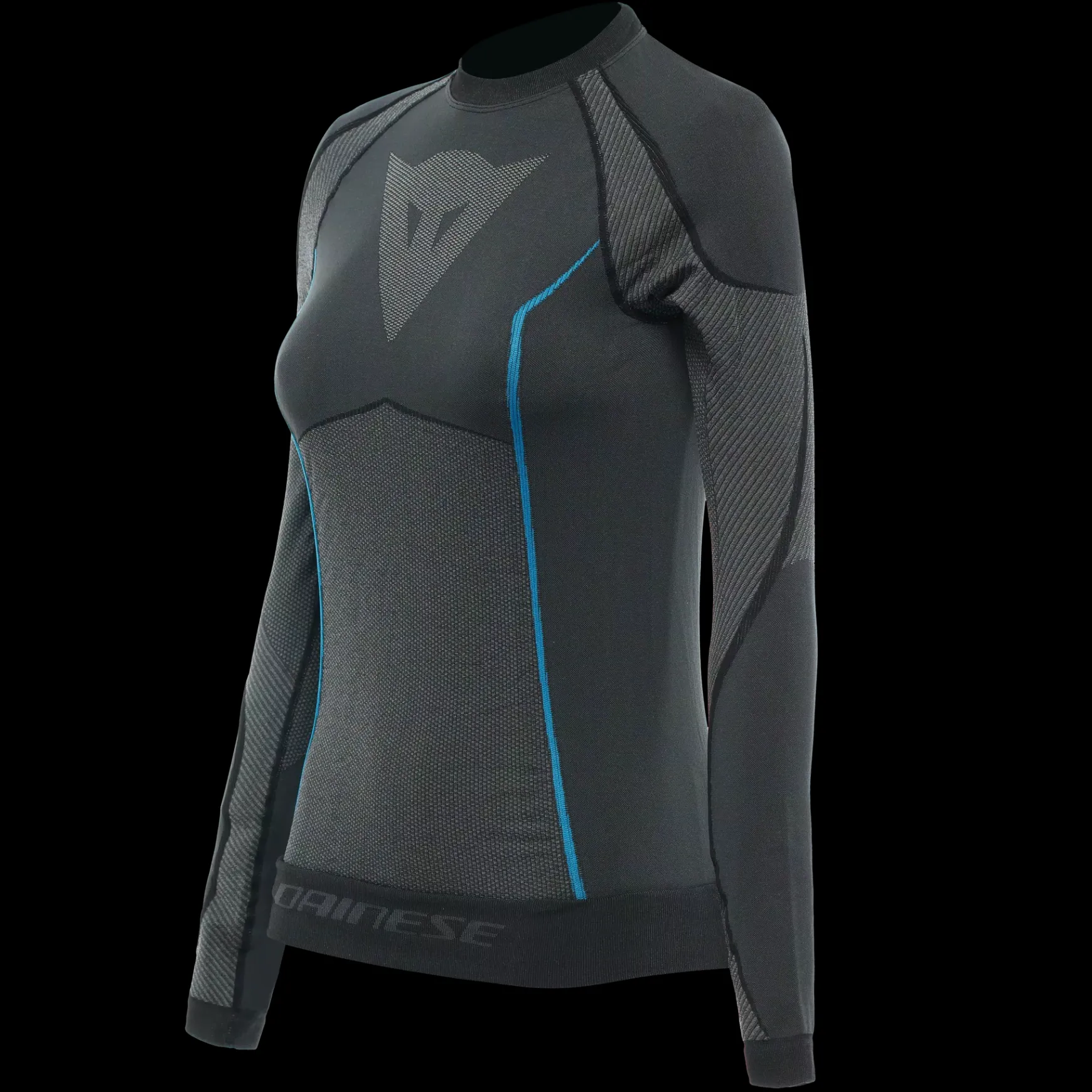 Dainese DRY LS SKI LANGARMSHIRT FÜR DAMEN BLACK/BLUE Clearance