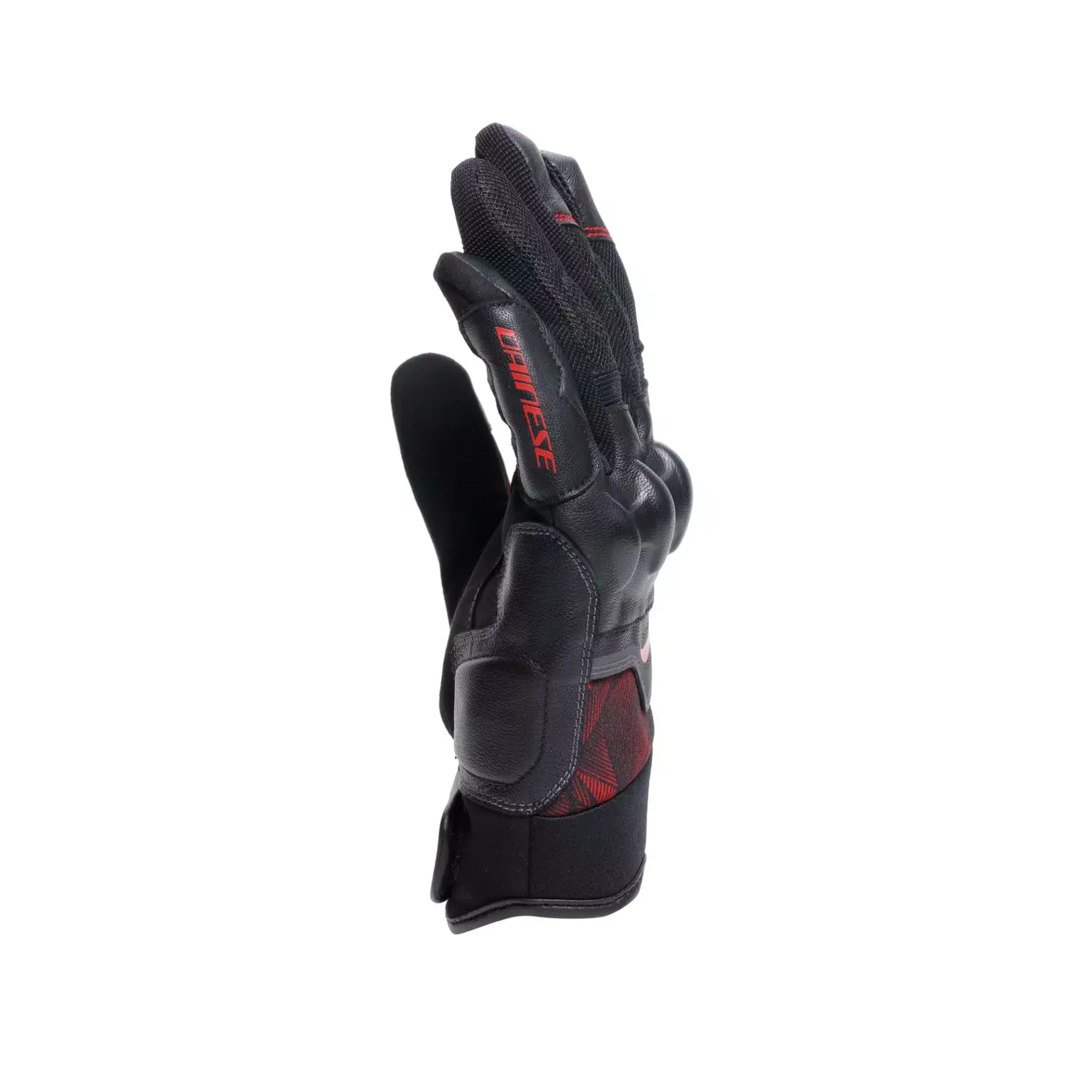 Dainese ERMEX - SOMMER-MOTORENHANDSCHUHE AUS STOFF BLACK/RED-LAVA