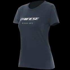 Dainese ESSENCE WORDMARK - DAMEN-RUNDHALS-T-SHIRT CARBONIO New