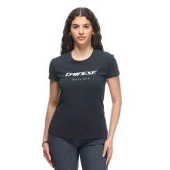 Dainese ESSENCE WORDMARK - DAMEN-RUNDHALS-T-SHIRT CARBONIO New