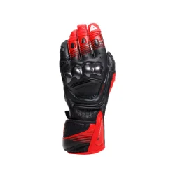 Dainese FIERO - MOTORRAD-RENNHANDSCHUH AUS LEDER BLACK/RED-LAVA/WHITE Clearance