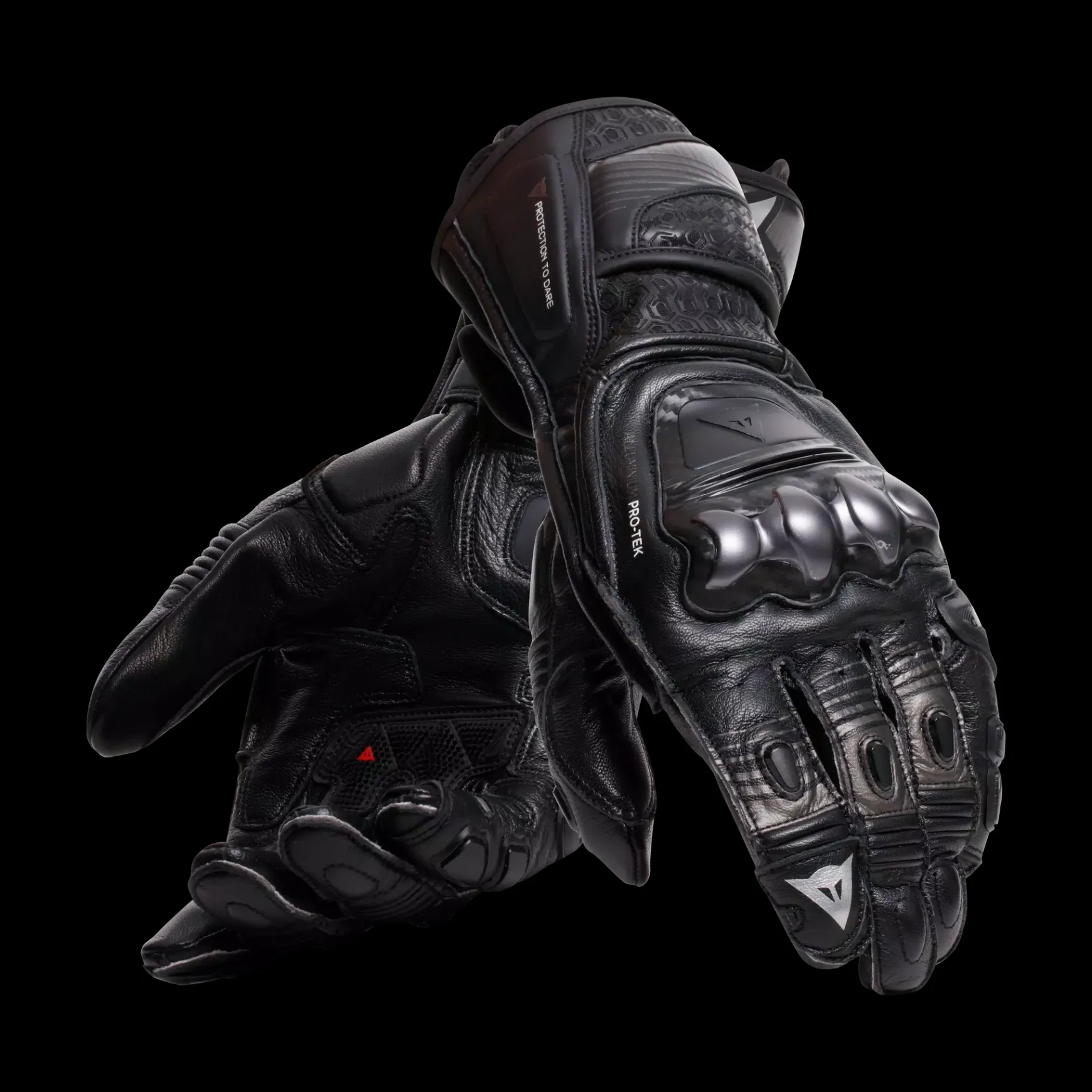 Dainese FIERO - MOTORRAD-RENNHANDSCHUH AUS LEDER BLACK/ANTHRACITE Best