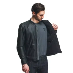 Dainese FULCRO LEATHER JACKET BLACK Clearance