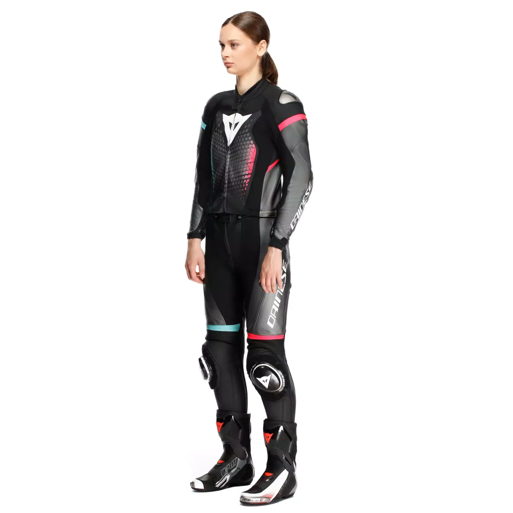 Dainese FULMINEA - ZWEITEILIGER LEDERANZUG DAMEN BLACK/ANTHRACITE/WHITE Discount