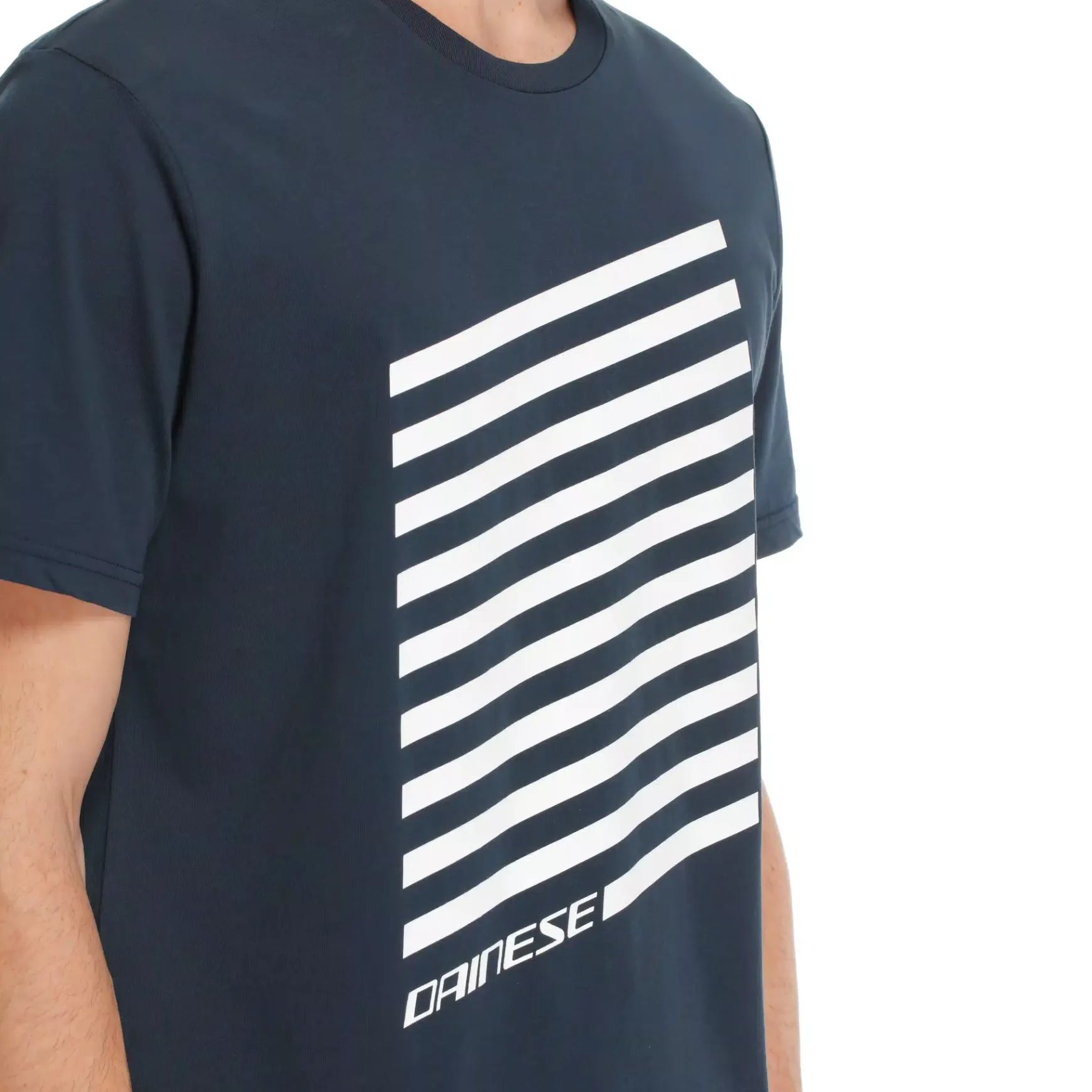 Dainese GEOMETRICA - RUNDHALS T SHIRT HERREN CARBON/WHITE STRIPES Online