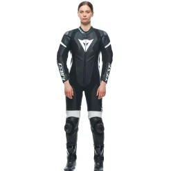 Dainese GROBNIK LADY LEATHER 1PC SUIT PERF BLACK/BLACK/WHITE Clearance