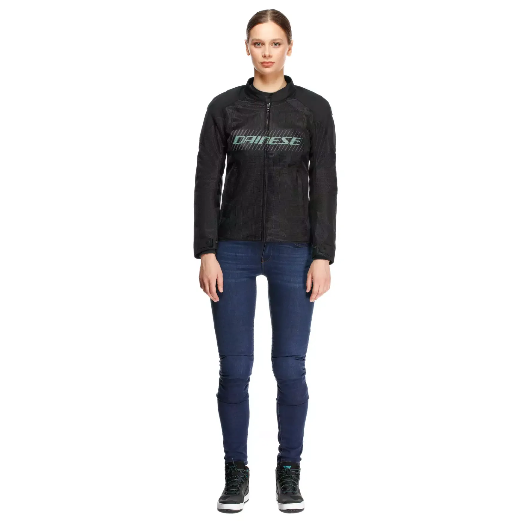 Dainese HEROSPHERE AIR - DAMEN-MOTORRADJACKE BLACK/GRAY/LIGHT GREEN Discount