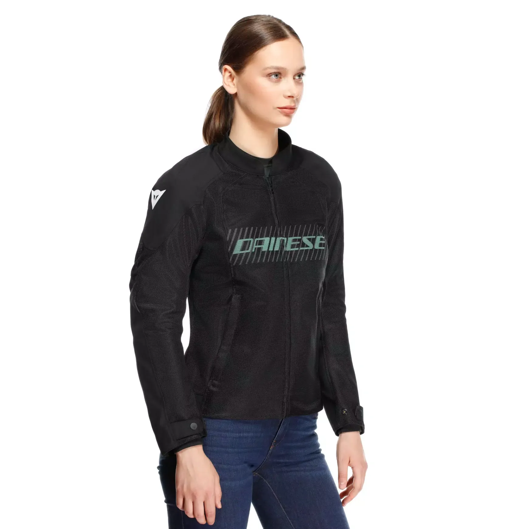 Dainese HEROSPHERE AIR - DAMEN-MOTORRADJACKE BLACK/GRAY/LIGHT GREEN Discount