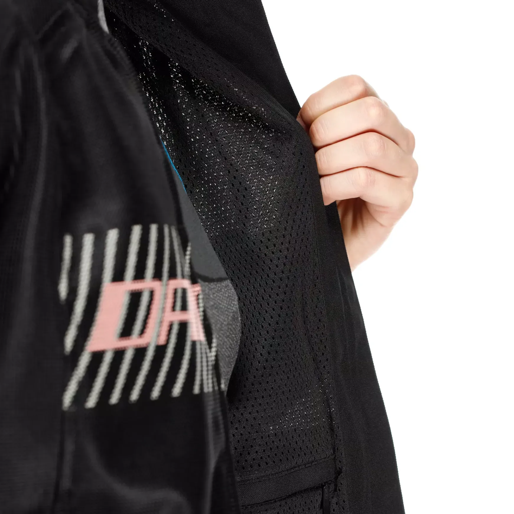 Dainese HEROSPHERE AIR - DAMEN-MOTORRADJACKE BLACK/WHITE/PEACH
