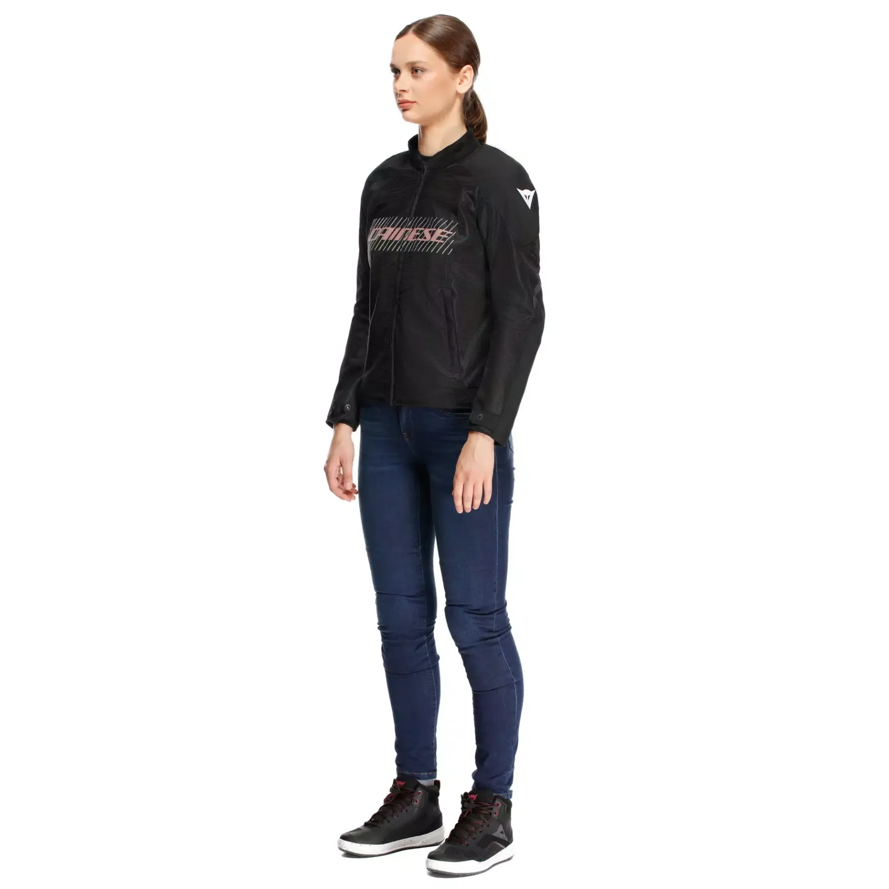 Dainese HEROSPHERE AIR - DAMEN-MOTORRADJACKE BLACK/WHITE/PEACH