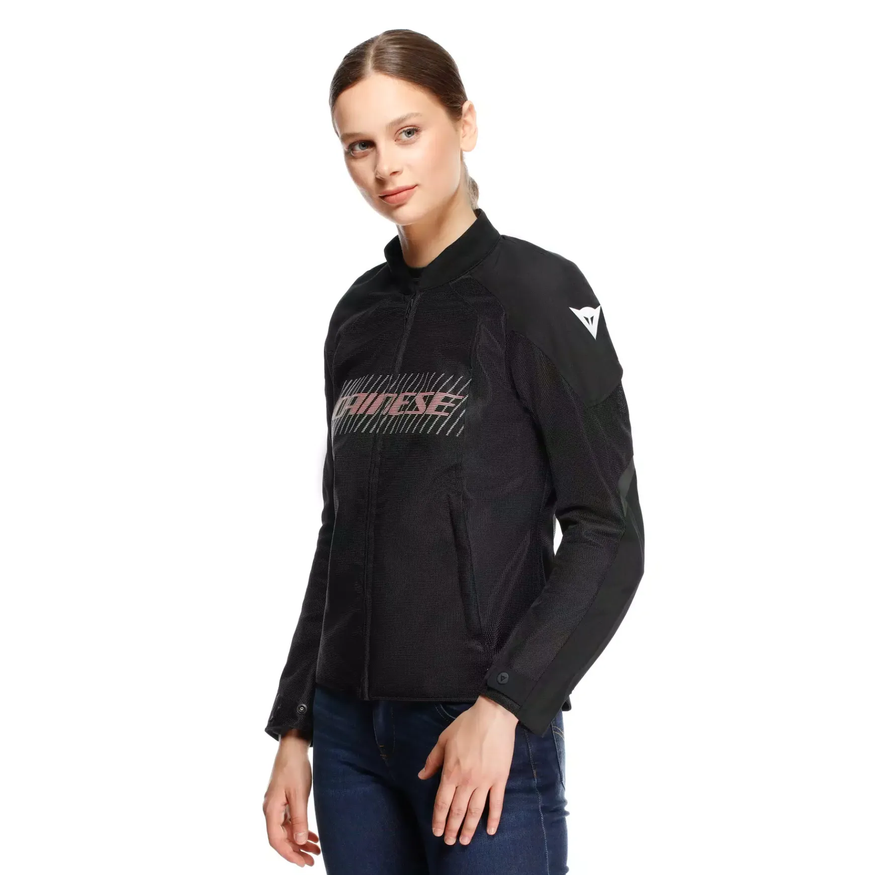Dainese HEROSPHERE AIR - DAMEN-MOTORRADJACKE BLACK/WHITE/PEACH