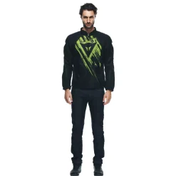Dainese HEROSPHERE AIR - MOTORRADJACKE SOMMER HERREN BLACK/FLUO YELLOW TARMAC Online