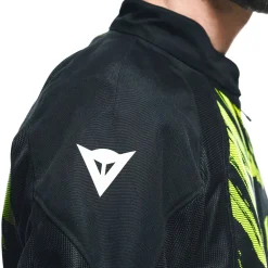 Dainese HEROSPHERE AIR - MOTORRADJACKE SOMMER HERREN BLACK/FLUO YELLOW TARMAC Online